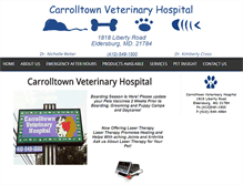 Tablet Screenshot of carrolltownvethosp.com